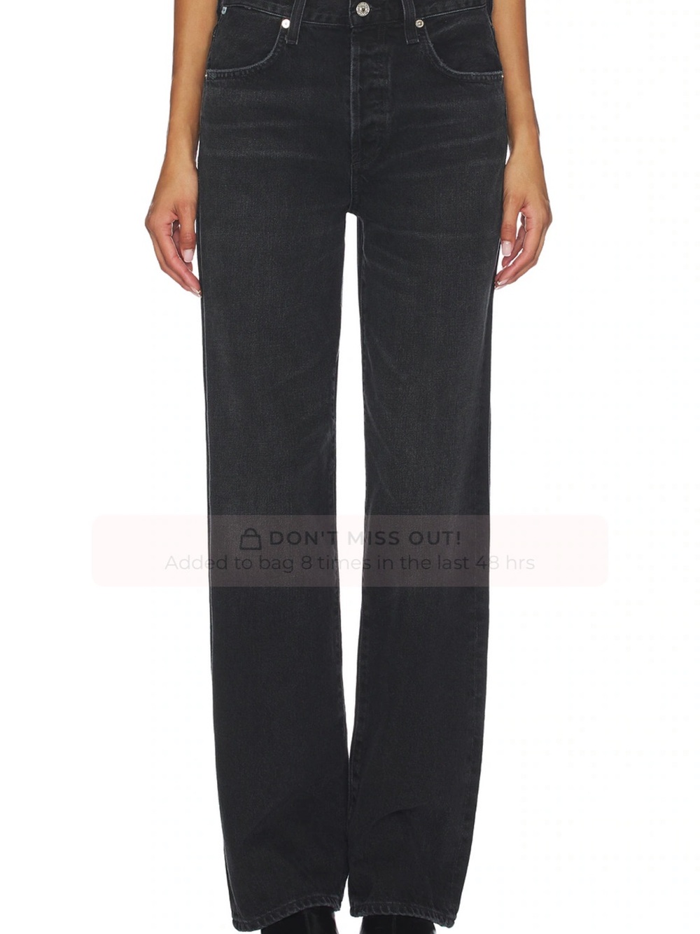 High-Rise Straight Leg Women’s Jeans - Black coffee size 31